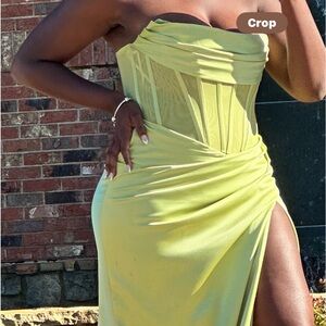 Light green prom dress